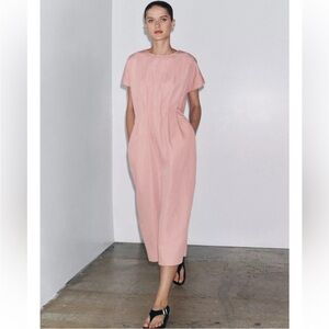 Zara ZW Collection Pleated Midi Dress
